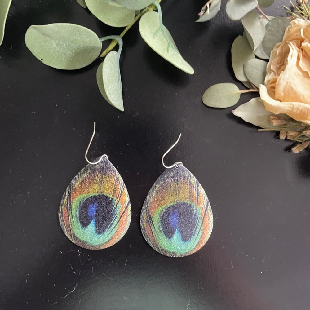 Maurices tear drop peacock earrings